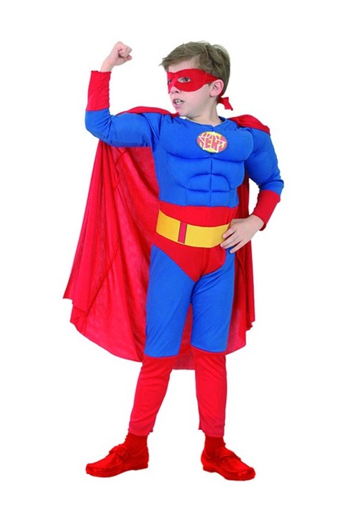 Enfant Fille En Costume De Super Héros Avec Masque Et Cape Rouge à La  Maison