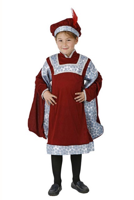 Petit Garçon Mignon En Costume Petit Prince Médiéval En Papier