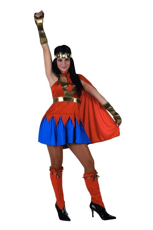 Costume rigolo : Déguisement Femme Super Héroïne Personnalisable